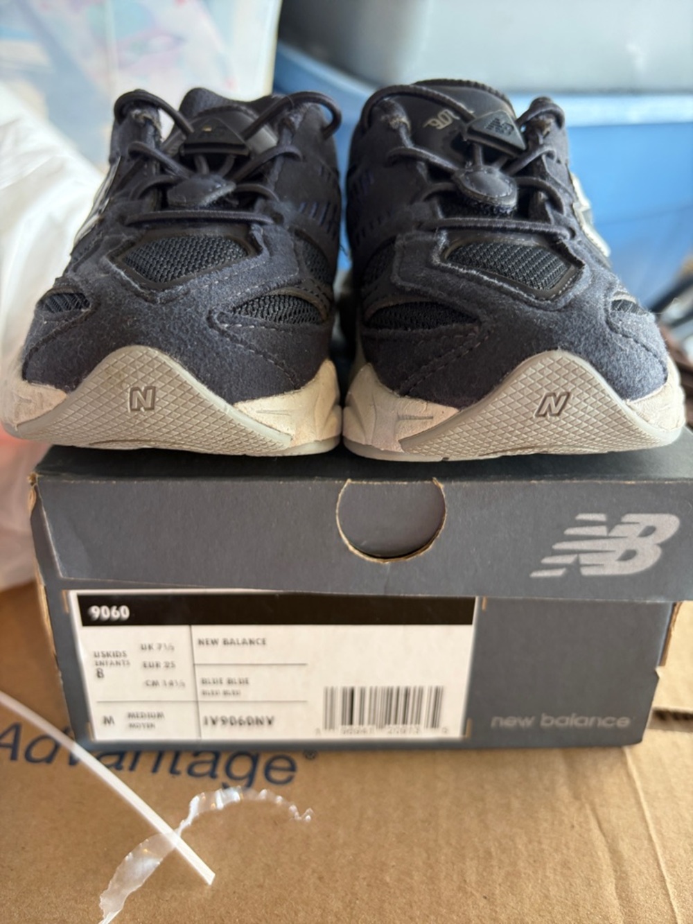 New Balance 9060 Black & Cream Athletic Sneakers